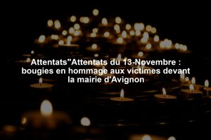 Attentats"Attentats du 13-Novembre : bougies en hommage aux victimes devant la mairie d'Avignon