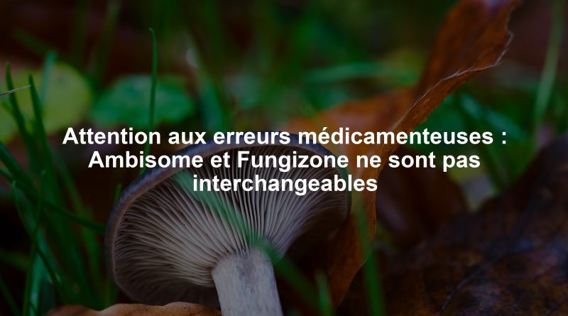 Attention aux erreurs médicamenteuses : Ambisome et Fungizone ne sont pas interchangeables