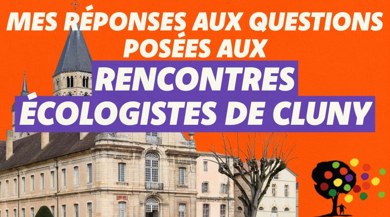 Clémentine Autain répond aux questions des rencontres écologistes de Cluny