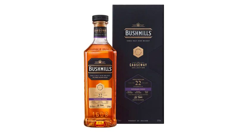 Bushmills 22 ans Mizunara Cask : une exploration des malts et houblons raffinés.