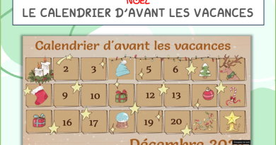 Calendrier des préparatifs avant les vacances - Trousse de Sobelle