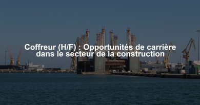 Coffreur (H/F) : Opportunités de carrière dans le secteur de la construction