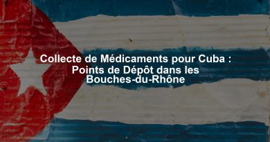Collecte de Médicaments pour Cuba : Points de Dépôt dans les Bouches-du-Rhône