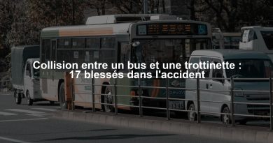 Collision entre un bus et une trottinette : 17 blessés dans l'accident