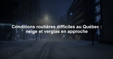 Conditions routières difficiles au Québec : neige et verglas en approche