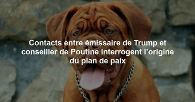 Contacts entre émissaire de Trump et conseiller de Poutine interrogent l’origine du plan de paix
