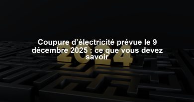 Coupure d’électricité prévue le 9 décembre 2025 : ce que vous devez savoir