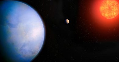 Illustration de la planète GJ 251 c (en bleu), potentielle super-Terre habitable