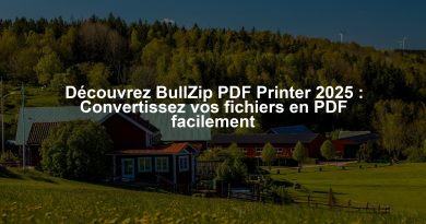 Découvrez BullZip PDF Printer 2025 : Convertissez vos fichiers en PDF facilement