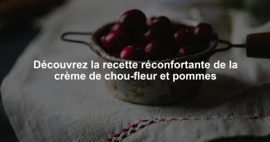 Découvrez la recette réconfortante de la crème de chou-fleur et pommes