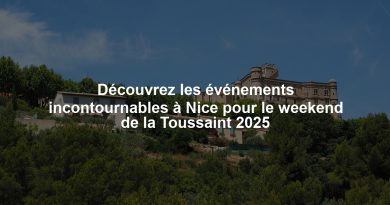 Découvrez les événements incontournables à Nice pour le weekend de la Toussaint 2025