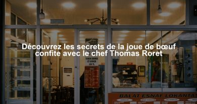 Découvrez les secrets de la joue de bœuf confite avec le chef Thomas Roret