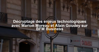 Décryptage des enjeux technologiques avec Marion Moreau et Alain Goudey sur BFM Business