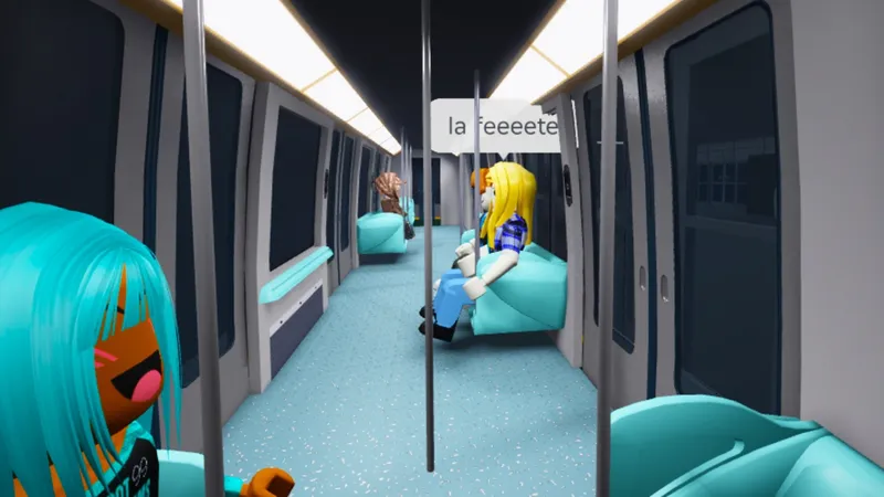Dans le métro de Lille sur Roblox.