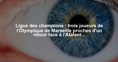 Ligue des champions : trois joueurs de l'Olympique de Marseille proches d'un retour face à l'Atalanta