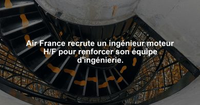 Air France recrute un ingénieur moteur H/F pour renforcer son équipe d'ingénierie.
