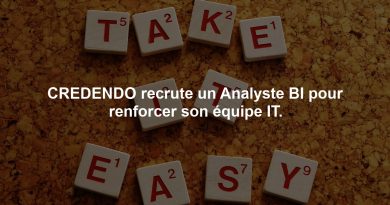 CREDENDO recrute un Analyste BI pour renforcer son équipe IT.