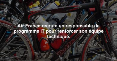 Air France recrute un responsable de programme IT pour renforcer son équipe technique.
