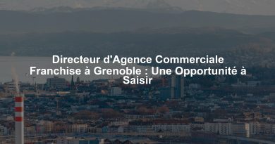 Directeur d'Agence Commerciale Franchise à Grenoble : Une Opportunité à Saisir