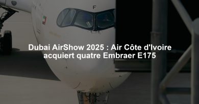 Dubai AirShow 2025 : Air Côte d'Ivoire acquiert quatre Embraer E175