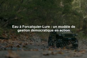 Eau à Forcalquier-Lure : un modèle de gestion démocratique en action