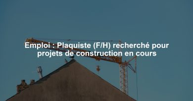 Emploi : Plaquiste (F/H) recherché pour projets de construction en cours