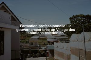 Formation professionnelle : le gouvernement crée un Village des solutions calédonien