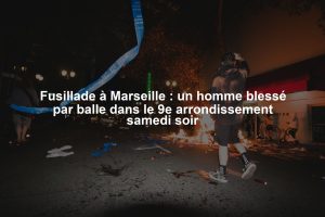 Fusillade à Marseille : un homme blessé par balle dans le 9e arrondissement samedi soir