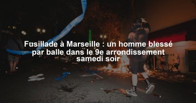 Fusillade à Marseille : un homme blessé par balle dans le 9e arrondissement samedi soir