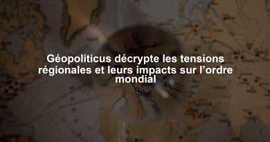 Géopoliticus décrypte les tensions régionales et leurs impacts sur l’ordre mondial