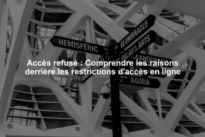 Accès refusé : Comprendre les raisons derrière les restrictions d'accès en ligne