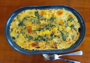 Gratin de pommes de terre, fenouil et saumon fumé selon Ottolenghi