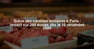 Grève des cantines scolaires à Paris : impact sur 200 écoles dès le 10 novembre 2025