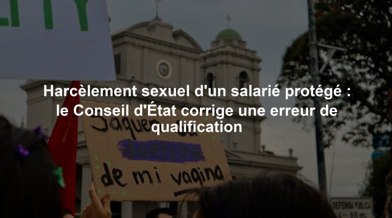 Harcèlement sexuel d'un salarié protégé : le Conseil d'État corrige une erreur de qualification