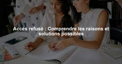 Accès refusé : Comprendre les raisons et solutions possibles