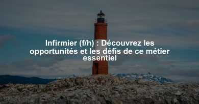 Infirmier (f/h) : Découvrez les opportunités et les défis de ce métier essentiel