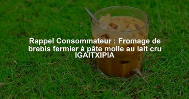 Rappel de produit : tomette de brebis au lait cru Raclette St Barbe