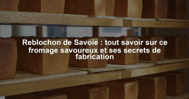 Reblochon de Savoie : tout savoir sur ce fromage savoureux et ses secrets de fabrication