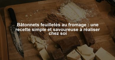 Bâtonnets feuilletés au fromage : une recette simple et savoureuse à réaliser chez soi
