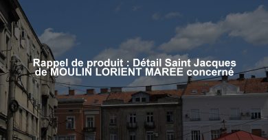 Rappel de produit : Détail Saint Jacques de MOULIN LORIENT MAREE concerné