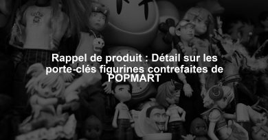 Rappel de produit : Détail sur les porte-clés figurines contrefaites de POPMART