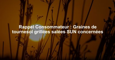 Rappel Consommateur : Graines de tournesol grillées salées SUN concernées