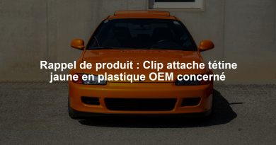 Rappel de produit : Clip attache tétine jaune en plastique OEM concerné