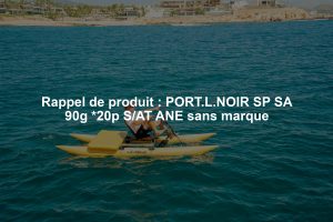 Rappel de produit : PORT.L.NOIR SP SA 90g *20p S/AT ANE sans marque