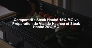 Comparatif : Steak Haché 15% MG vs Préparation de Viande Hachée et Steak Haché 20% MG