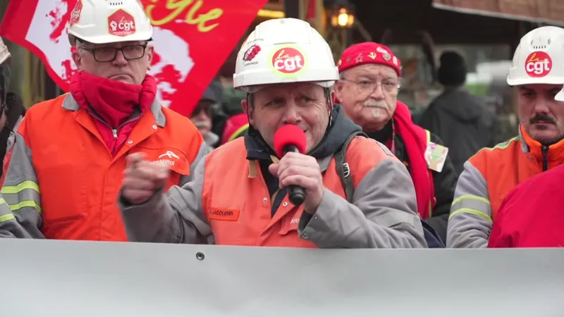 Christophe Jacquemin, secrétaire CGT Gandrange exprime la colère des sidérurgistes mosellans