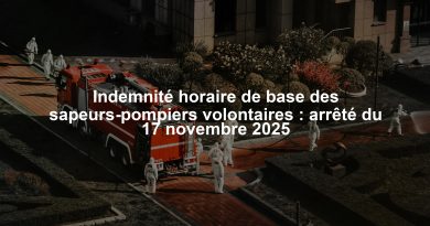 Indemnité horaire de base des sapeurs-pompiers volontaires : arrêté du 17 novembre 2025