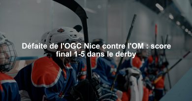 Défaite de l'OGC Nice contre l'OM : score final 1-5 dans le derby