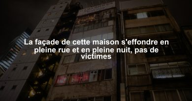 La façade de cette maison s'effondre en pleine rue et en pleine nuit, pas de victimes