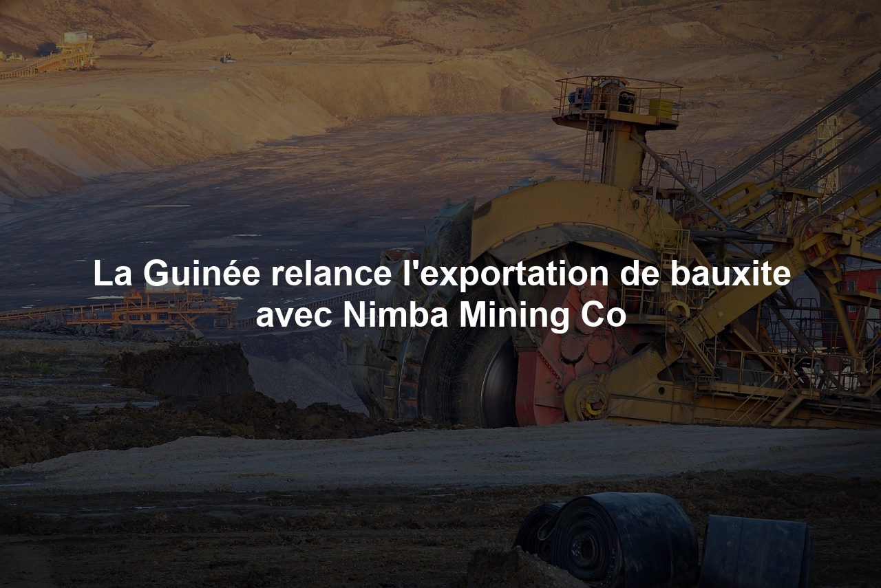 La Guinée relance l'exportation de bauxite avec Nimba Mining Co